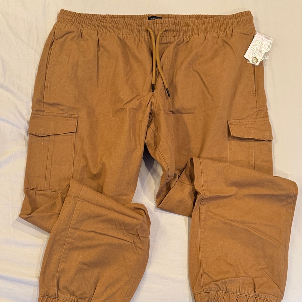 Buffalo David Bitton Tan Cargo Joggers